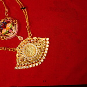 Antique Gold Peacock Temple Necklace Set – Traditional South Indian Jewellery