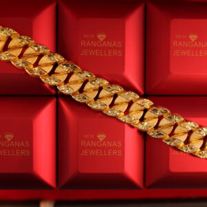 22K Gold Cuban Link Chain Bracelet