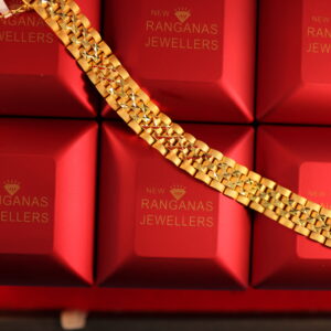 22K Gold Box Link Chain Bracelet – Refined Elegance for Every Occasion