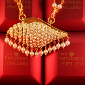 Golden Pearl Shell Pendant Necklace in Brampton
