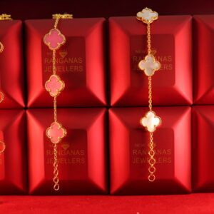 Elegant Gold-Plated Clover Stone Bracelets – A Touch of Modern Luxury
