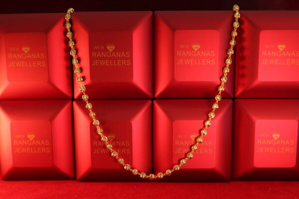 Timeless Gold Bead Chain Necklace – A Blend of Simplicity and Grace