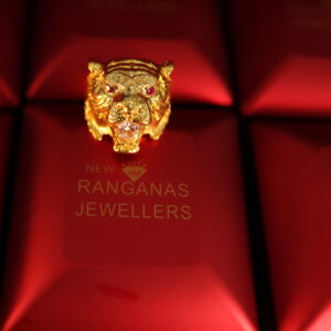 Gold Tiger Head Pendant
