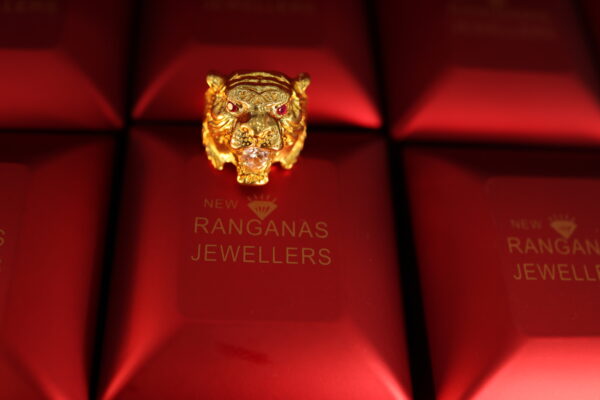 Gold Tiger Head Pendant
