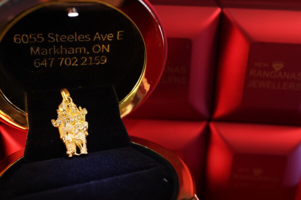22K South Indian Gold Deity Pendant Markham