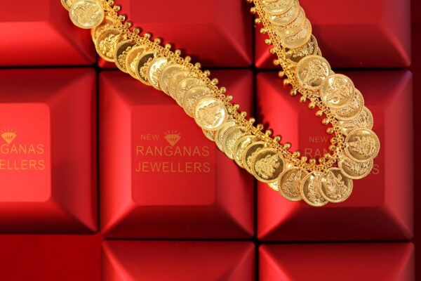 Traditional Gold Coin Necklace - Indian Wedding & Festive Jewelry